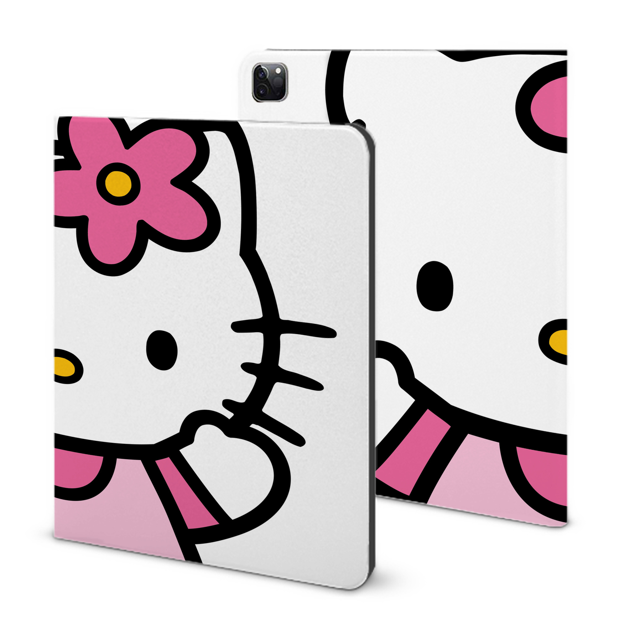 （画像用） Hello Kitty ハローキティ IPad ケース ブック型 PUレザー TPU 耐衝撃 軽量 薄型 ペン収納なし 全面保護 IPad 各モデル対応